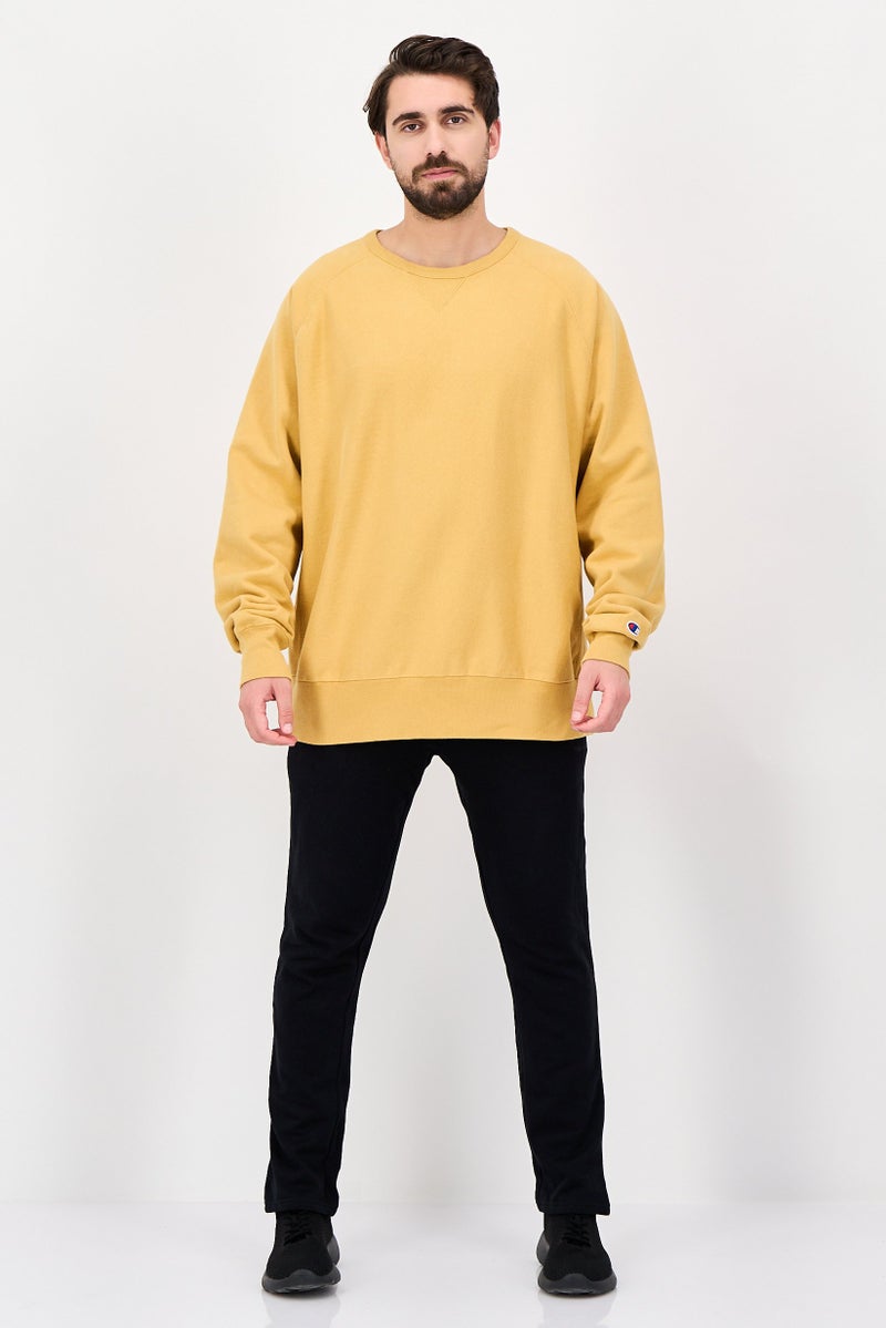 Champion Men Sportswear Fit Long Sleeve Outdoor Sweatshirt, Mustard - Image 2